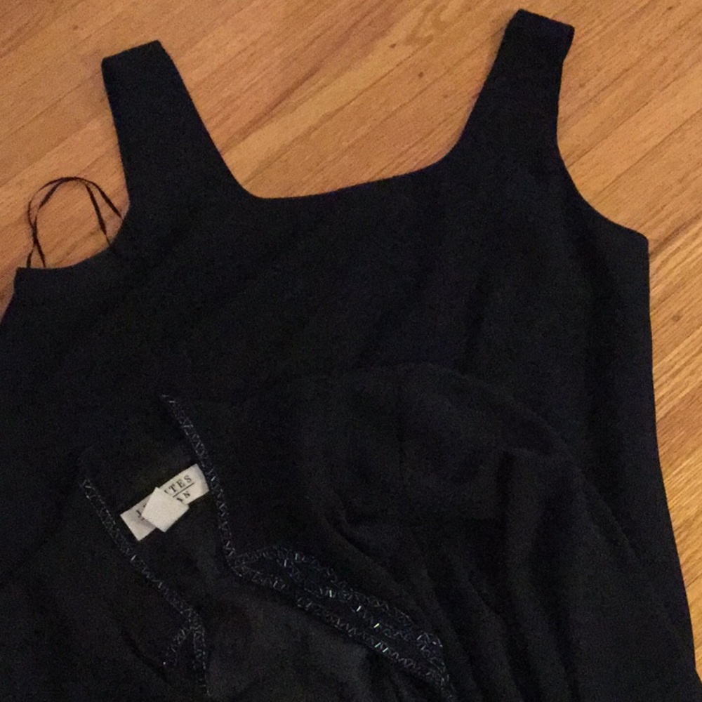 J.r. Nites navy blue jeweled ladies dress suit 16W
